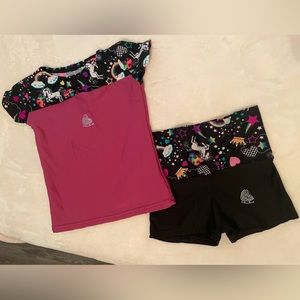 Skating Designs lycra skate top and matching bike shorts